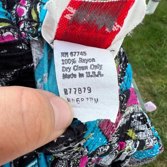 Vintage 90s vacation print harem drop crotch pant size small - Picture 6 of 8